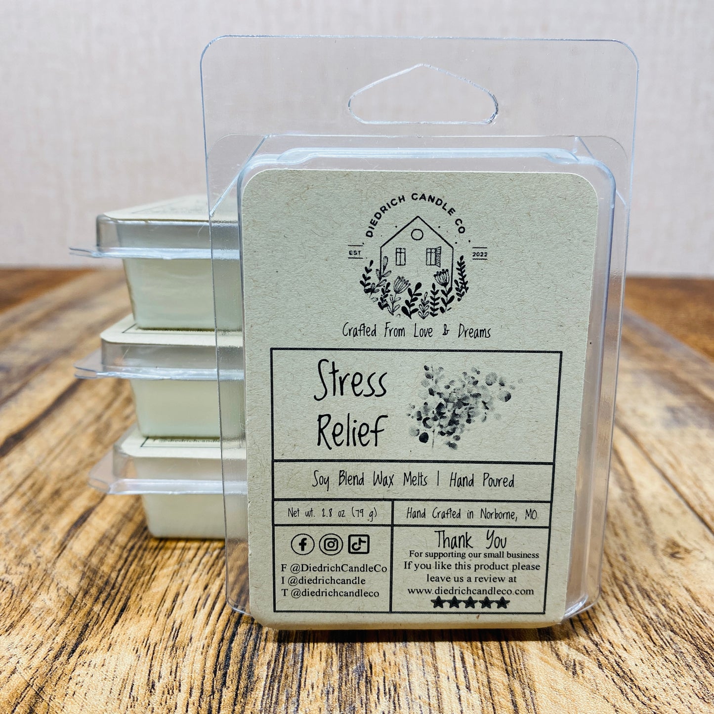Stress Relief (Eucalyptus + Spearmint) | Hand Poured Scented Soy Candle
