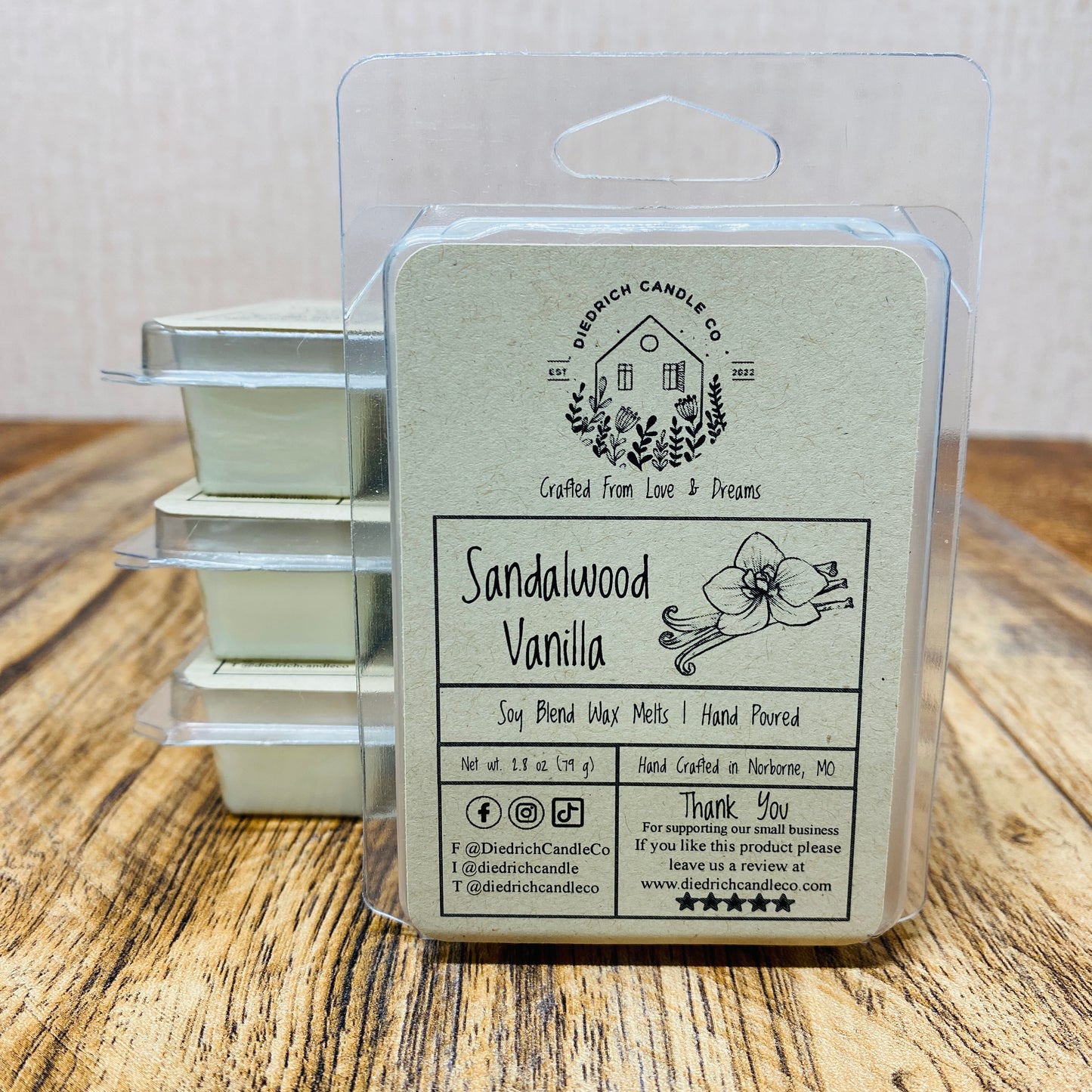 Sandalwood Vanilla | Hand Poured Scented Soy Candle