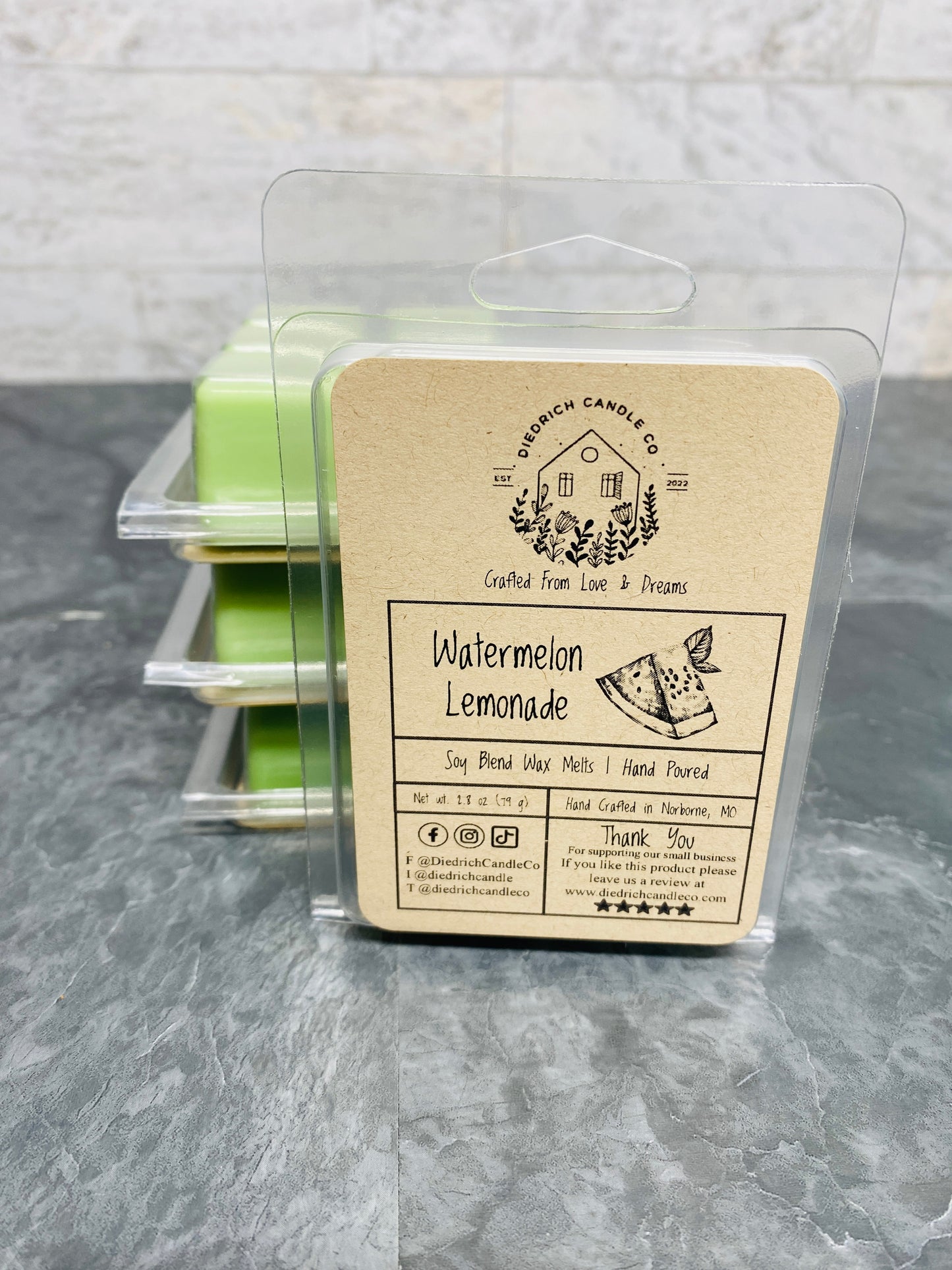 Watermelon Lemonade | Hand Poured Scented Soy Wax Melt