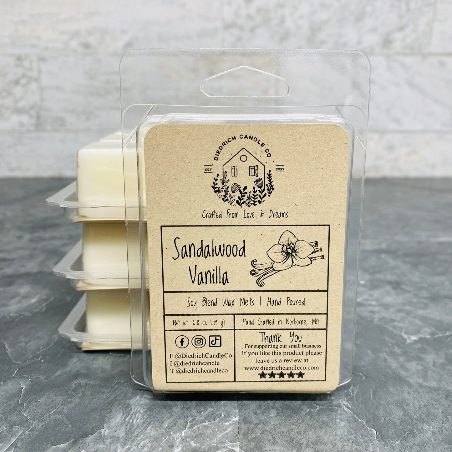 Sandalwood Vanilla | Hand Poured Scented Soy Melt