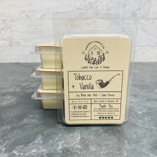 Tobacco + Vanilla | Hand Poured Scented Soy Wax Melt