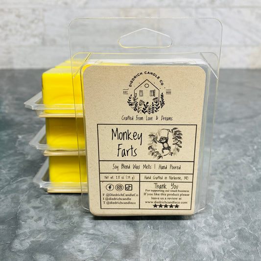 Monkey Farts | Hand Poured Scented Soy Wax Melt