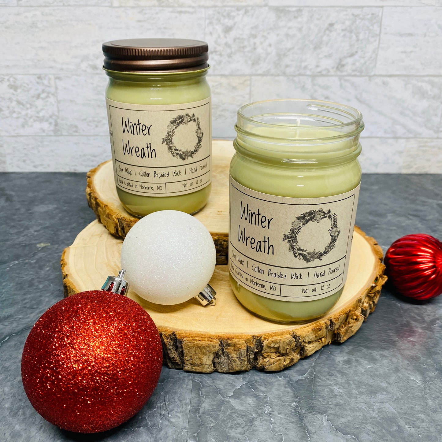 Winter Wreath | Hand Poured Scented Soy Candle