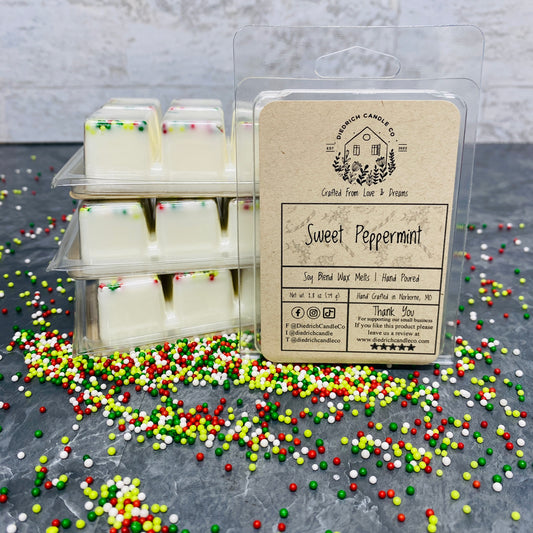 Sweet Peppermint | Hand Poured Scented Soy Wax Melt