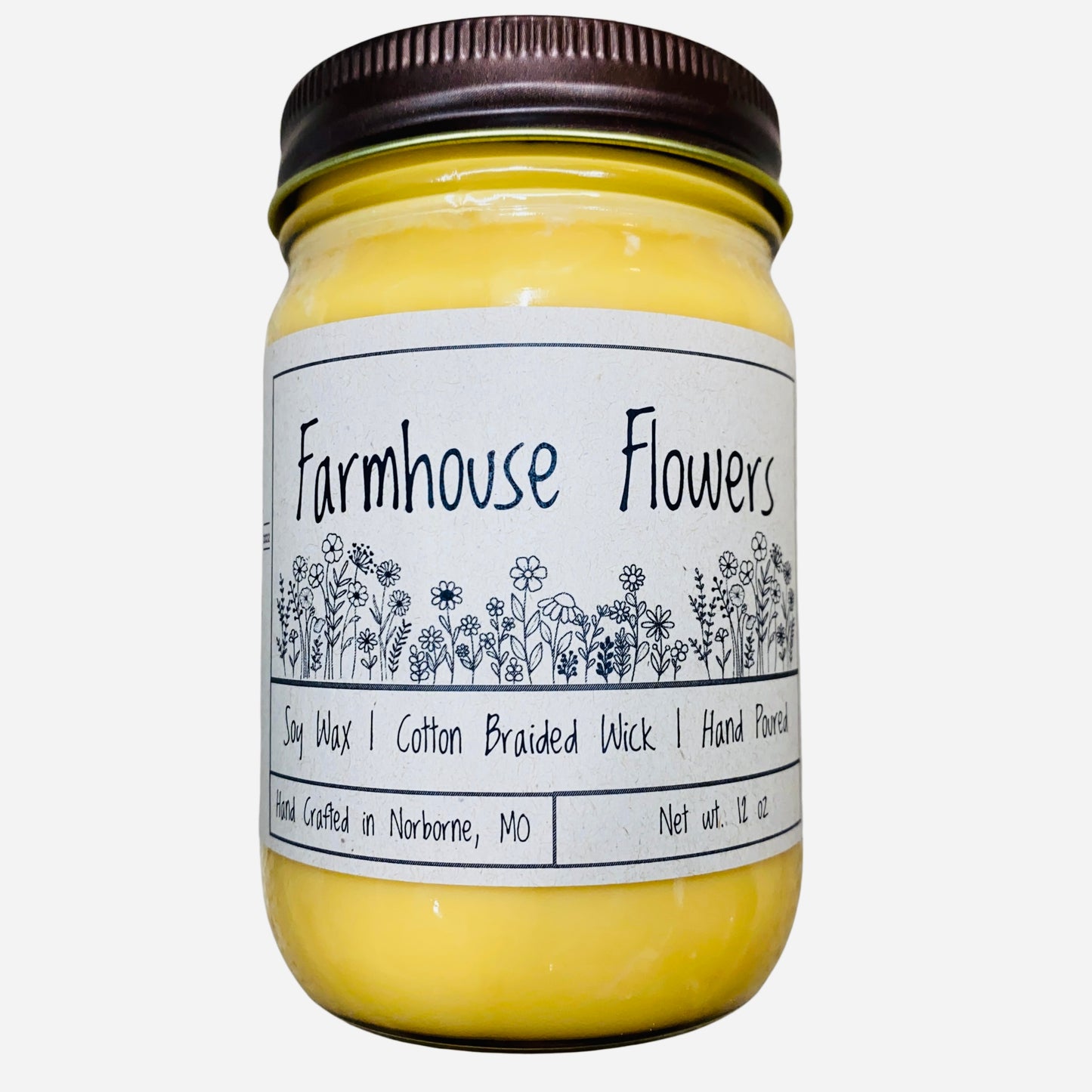 Farmhouse Flowers | Hand Poured Scented Soy Candle