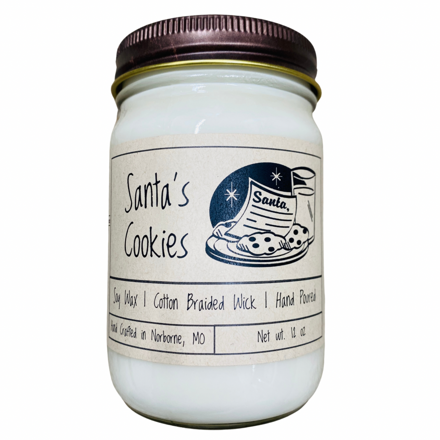 Santa's Cookies | Hand Poured Scented Soy Candle