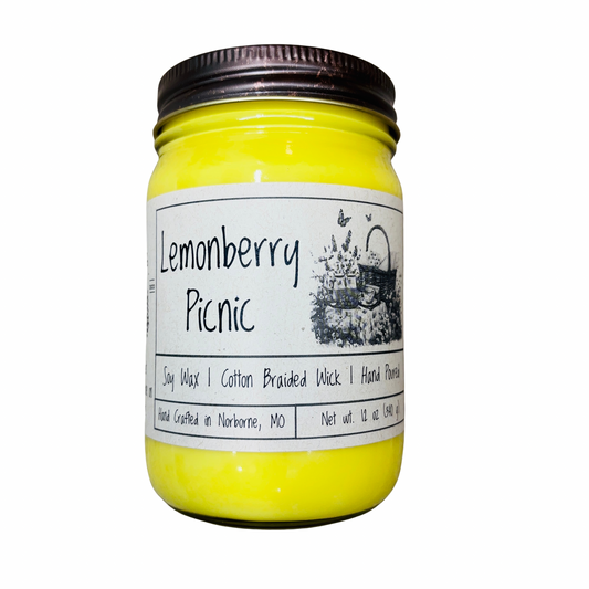 Lemonberry Picnic | Hand Poured Scented Soy Candle
