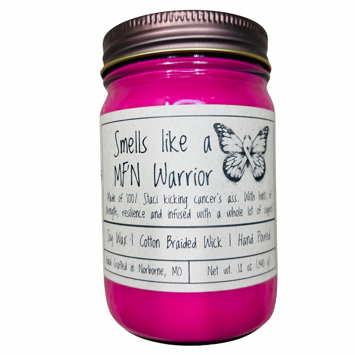 Strawberry Shortcake - A Candle For Staci | Hand Poured Scented Soy Candle