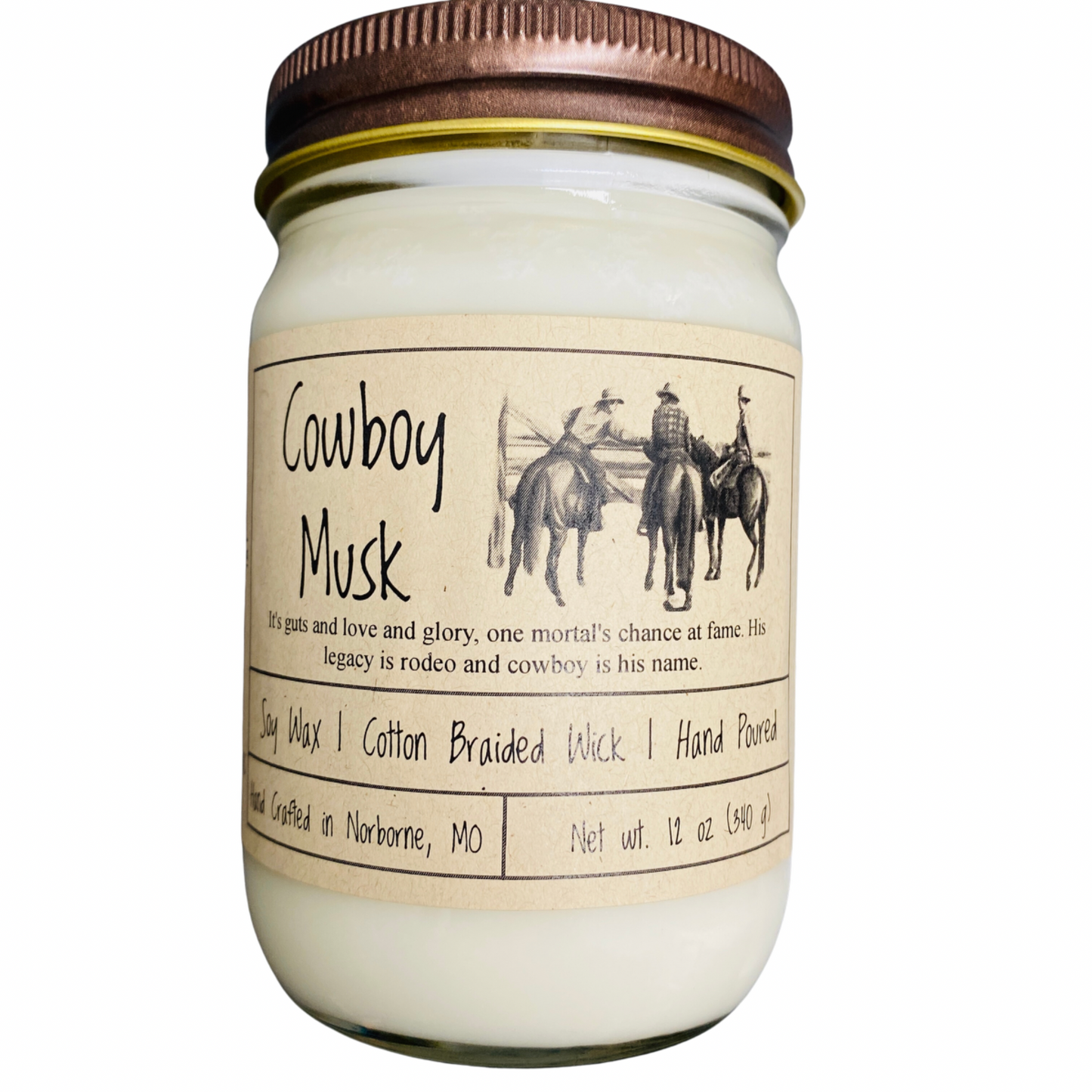 Cowboy Musk | Hand Poured Scented Soy Candle