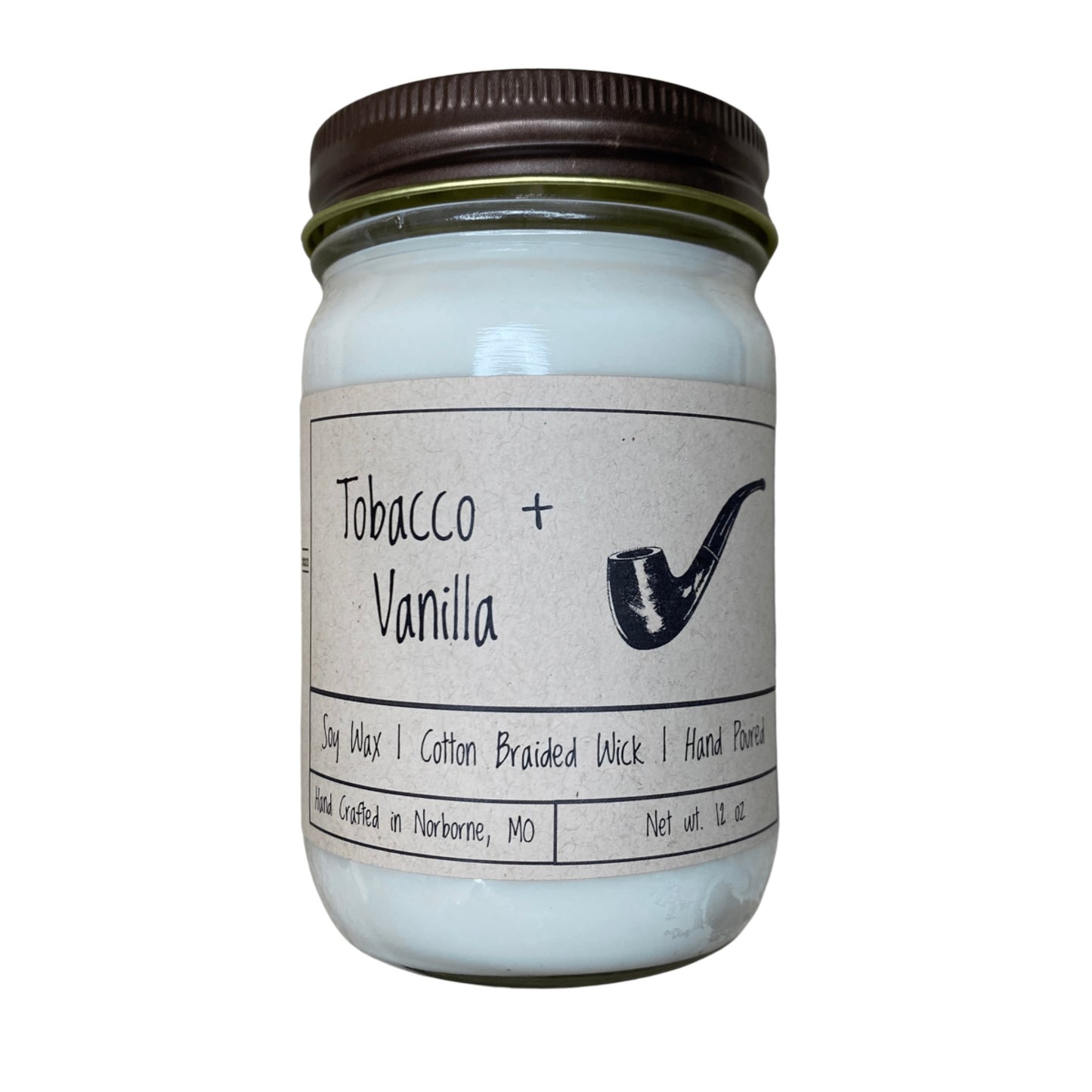 Tobacco + Vanilla | Hand Poured Scented Soy Candle