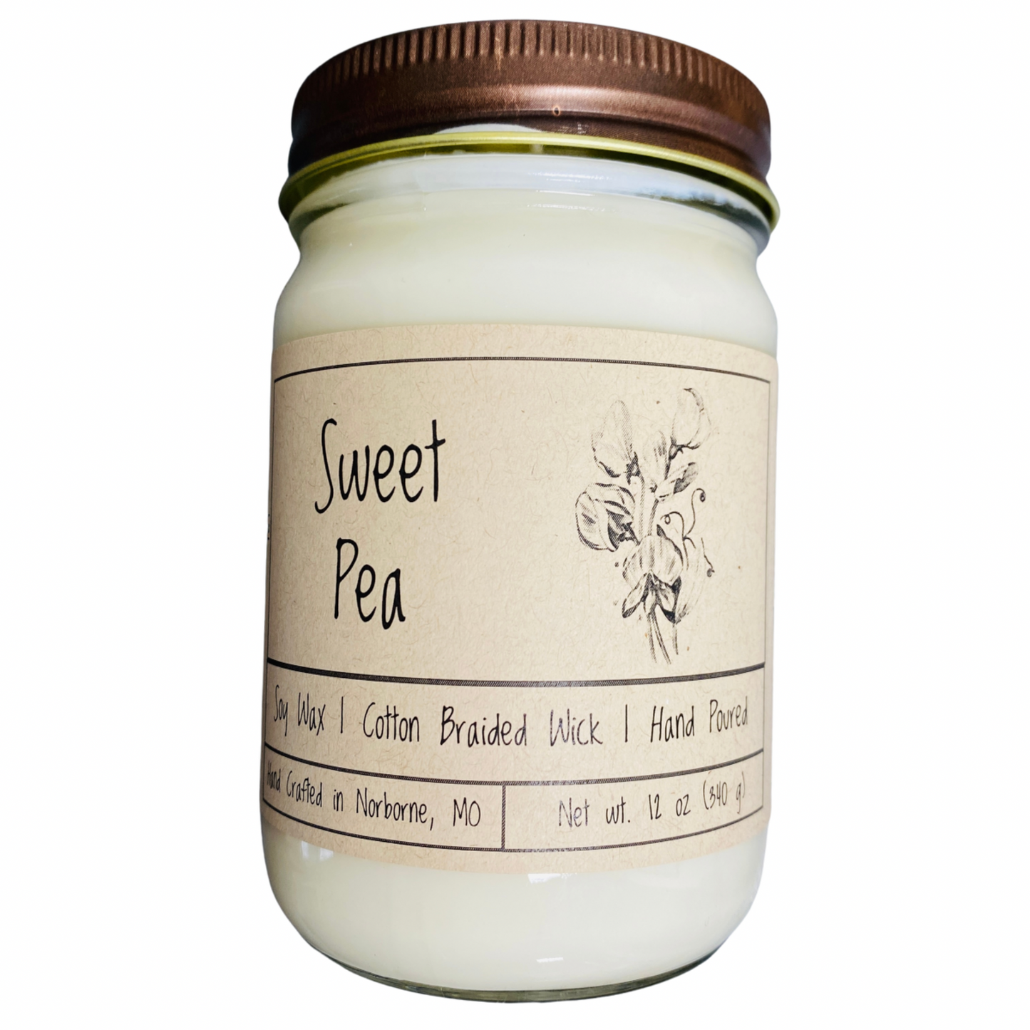 Sweet Pea | Hand Poured Scented Soy Candle