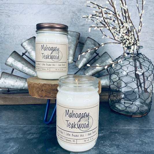 Mahogany Teakwood | Hand Poured Scented Soy Candle