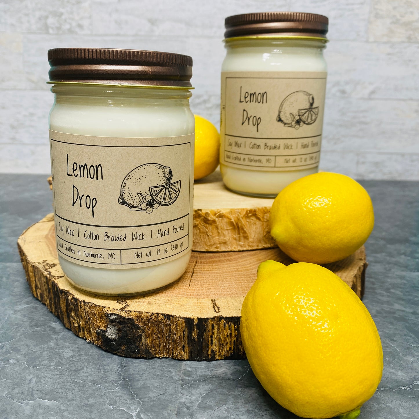 Lemon Drop | Hand Poured Scented Soy Candle